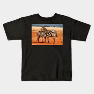 Zebra Feeding Kids T-Shirt